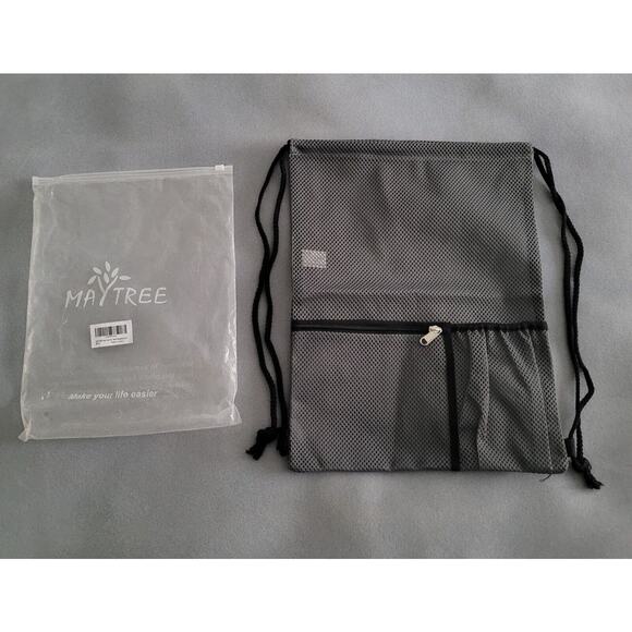 MAYTREE Mesh, Heavy Duty, Drawstring, Backpack for Beach/Swim, Travel-New w/Bag - Picture 1 of 8